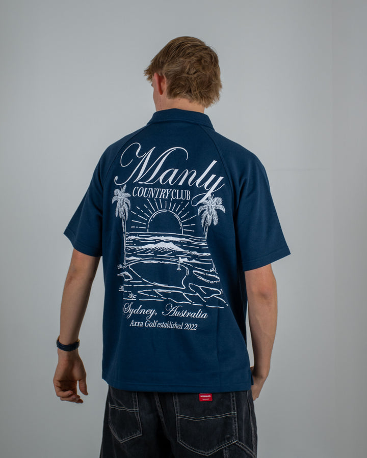 Manly Country Club Zip up Polo