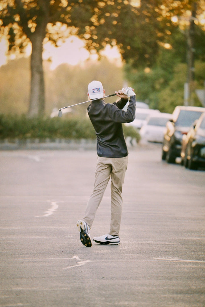 Black Stripe Quarter Zip - Axxa golf