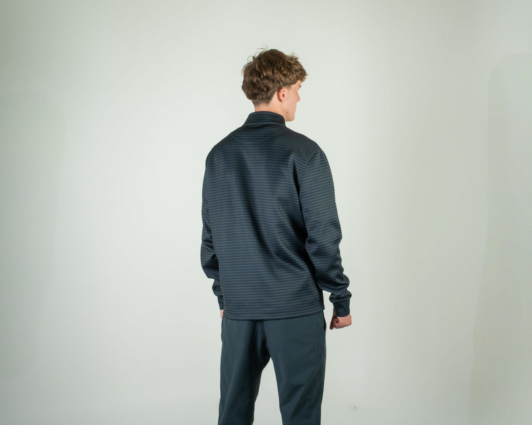 Black Stripe Quarter Zip - Axxa golf