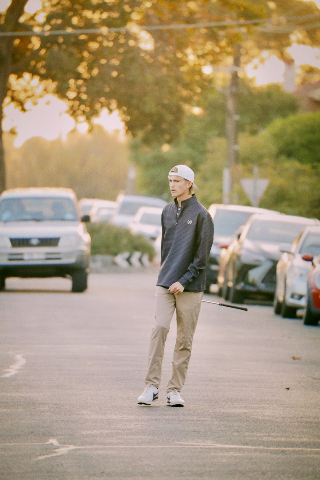 Black Stripe Quarter Zip - Axxa golf