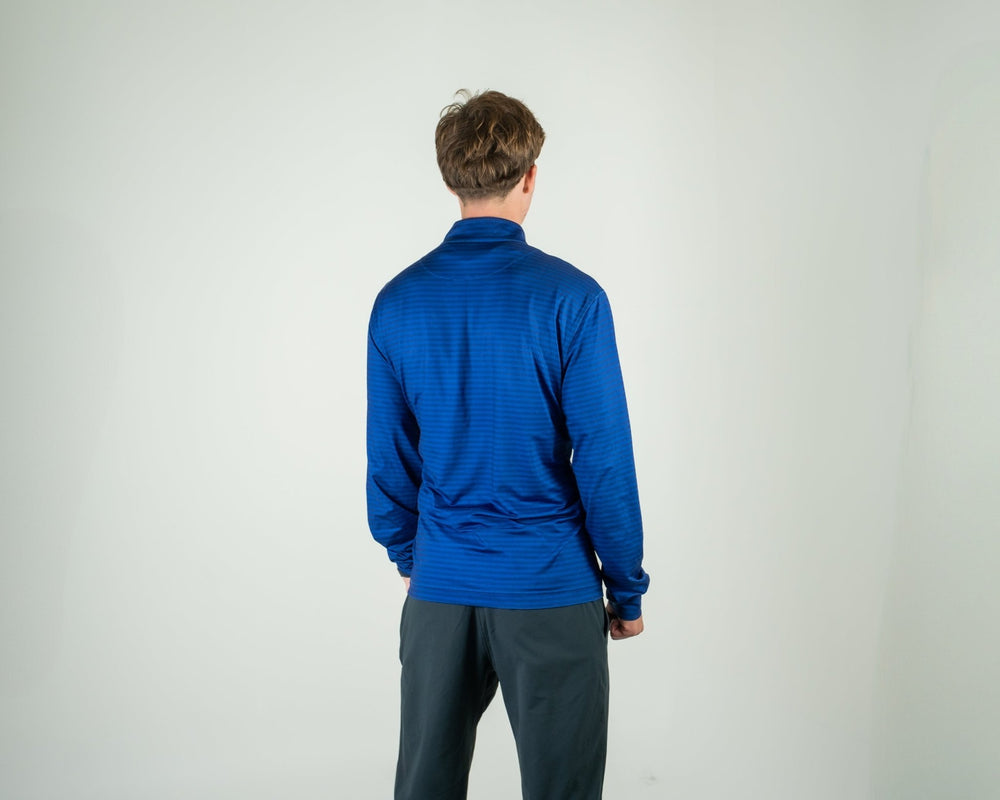 Blue Stripe Quarter Zip - Axxa golf